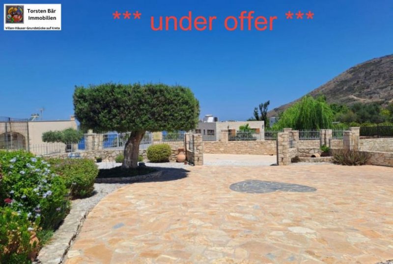 Drapanos Kreta, Drapanos Freistehender Steinbungalow mit 3 Schlafzimmern und 2 Bädern, großem Garten und Meerblick.*** under offer ***